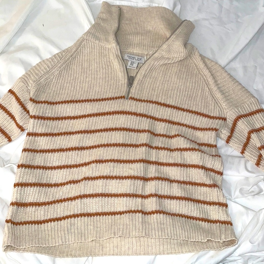 NWOT Rachel Zoe Womens XS sweater quarter zip
